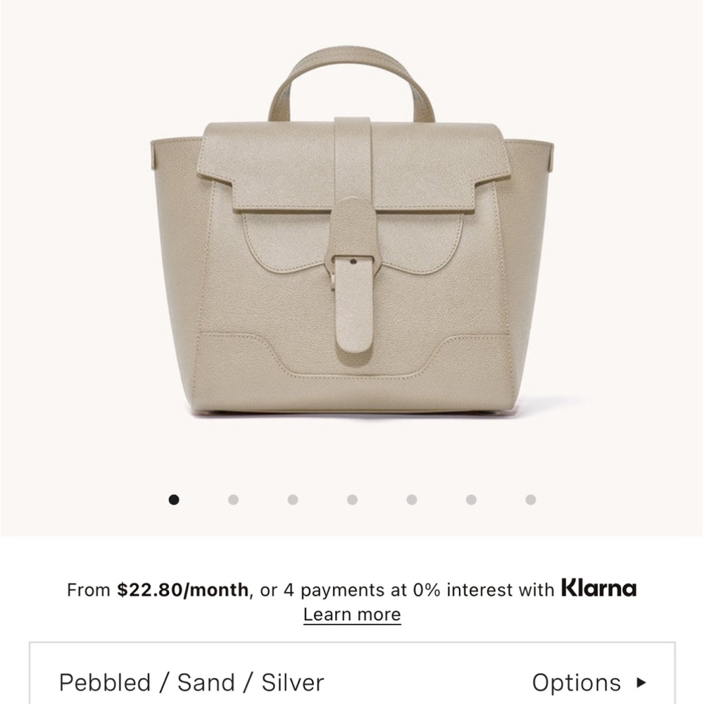 Senreve Sand Leather Handbag